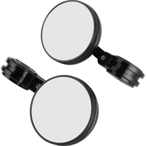 Rétroviseurs moto CNC en aluminium, verre bleu anti-éblouissement, rétroviseur arrière de guidon, kit de modification, 2 pièces (1/5)