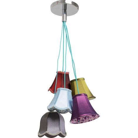 Suspension Saloon Flowers 5er, Transparent, 110x45x45 Cm, Luminaire d’intérieur suspension accessoire déco, Suspension, Plafonnier, Acier, Motif floral moderne, Salon (1/5)