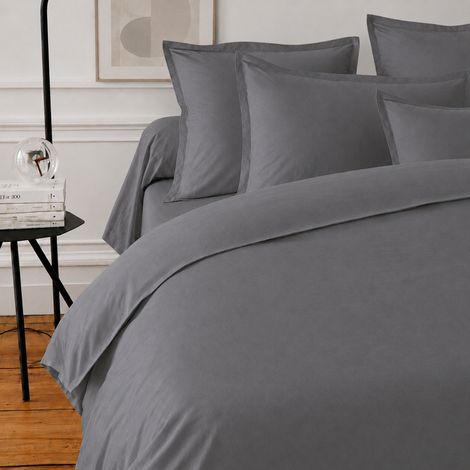 Parure de lit coton uni ALTO Taie 50x70 cm 200x200 cm (1/5)