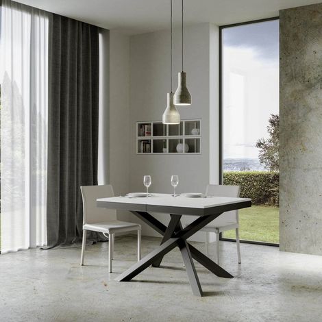 Tavolo 90x120 allungabile a 380 cm VOLANTIS EVOLUTION Bianco Frassino