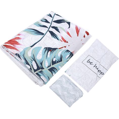 Ensemble housse de couette moderne, drap et taie d'oreiller en fibre de polyester, accessoire de literie. (1/5)
