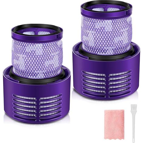 2 Filter – Dyson V10 SV12 Staubsauger – Waschbares Ersatzteil – Kompatibel mit Absolute Animal Motorhead – Für Haushalte mit Haustieren – Grau – 12 x 8 cm (1/5)