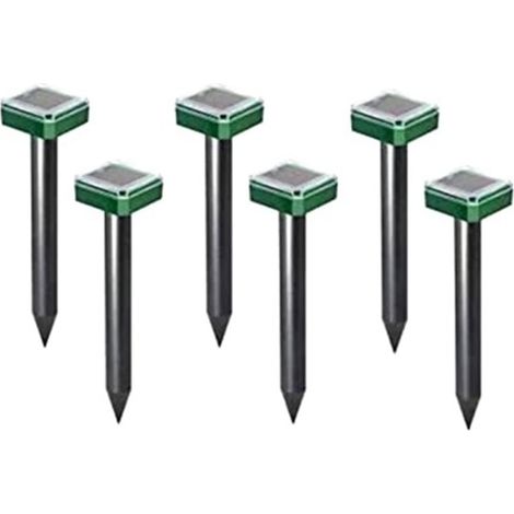 Paquete de 6 repelentes solares ultrasónicos para serpientes y mosquitos, repelentes electrónicos impermeables para uso en exteriores (jardín, patio, granja). (1/5)