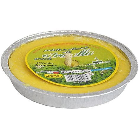FIACCOLA ALLA CITRONELLA IN STAGNOLA Ø 11x2h cm