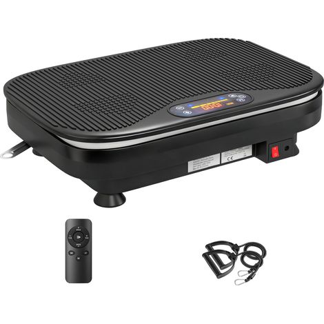 Plateforme vibrante fitness Bluetooth télécommande 99 vitesses noir plastique acier