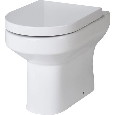 Back Round Back To Wall Toilet Pan - 410mm x 370mm x 520mm (1/5)