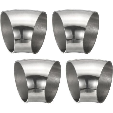 4pcs Coude À 45 Degrés Avec Mandrin, 60mm Diamètre Extérieur Acier D'Échappement Raccord De Tuyauterie Inoxydable 304 Pour Tuyau - 54 mm (1/5)
