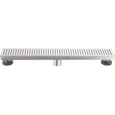 Ulisem60CM Caniveau pour Douche,Caniveau de Douche en Acier INOX Siphon Sol d'évacuation à Carreler pour Salle de Bain