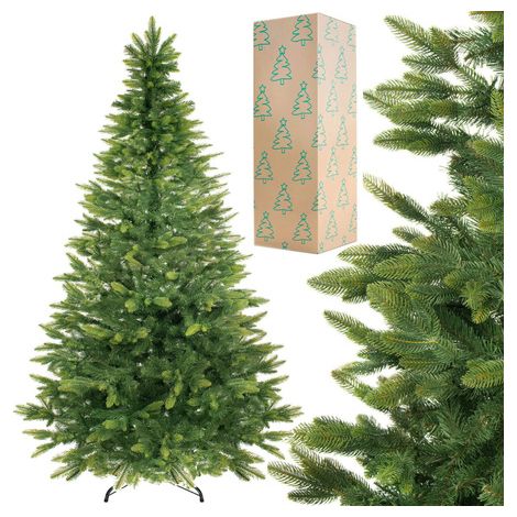 SPRINGOS Árbol de Navidad Artificial Abeto Deluxe 220 cm Árbol de Navidad 3D con ramas jóvenes (1/5)