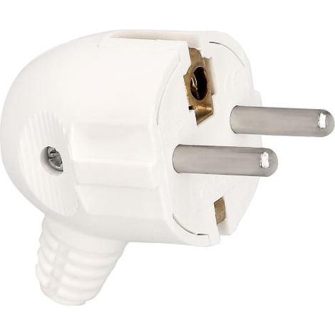 Clavija / Enchufe Salida Lateral 16 A. 250 V. Blanca (1/2)