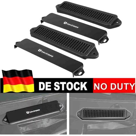 Filtros de aire de cabina de acero inoxidable, compatibles con vehículos de lujo de la Serie E, ajuste a medida, mejoran la refrigeración del compartimento del motor, lavables y reutilizables. (1/5)