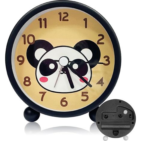 Reloj despertador infantil, silencioso, sin tictac, con función de repetición y luz nocturna, funciona con pilas, reloj analógico para niños y niñas. (1/5)