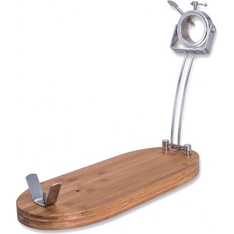 Porte-jambon Pliant Tete Rotative Socle Bois 3 Claveles (1/4)