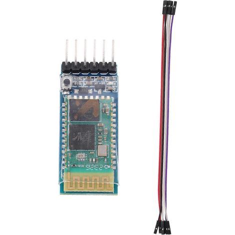 HC-05 6-poliges RS232-Funk-Seriell-HF-Transceiver-Modul, Master-Slave, mit 6 kompatiblen Kabeln – 4,30 x 1,60 x 0,50 cm (1/4)