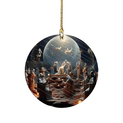 Weihnachtsschmuck aus Acryl, bruchsicher, für Auto, Zuhause, Büro und Weihnachtsbaum, mehrfarbig (1/5)