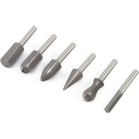 Lot de 6 limes rotatives HSS 6 mm (1/4") avec fraise et râpe rotative, meuleuse électrique (1/5)