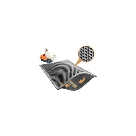 Katzenstreumatte 90 x 60 cm – Wasserdicht und rutschfest – Doppellagig mit Wabenstruktur – Schadstofffreies EVA (1/5)