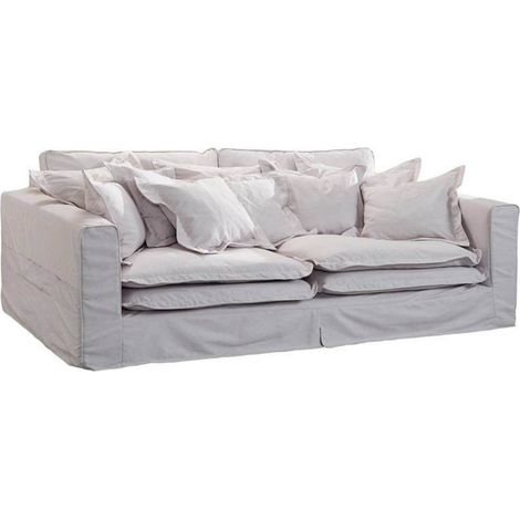 HAMPTON Divano - stoffa / bianco 240x144x96
