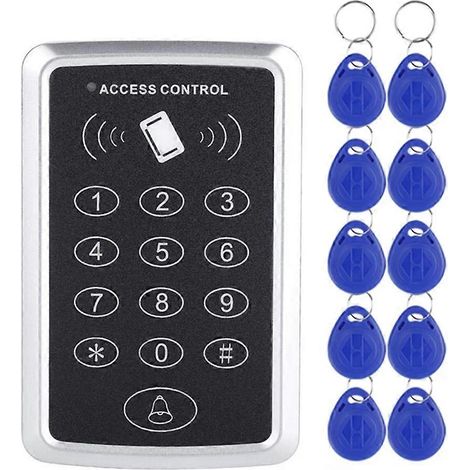Clavier de contrôle d'accès RFID 125 kHz, lecteur de cartes électromagnétiques, système de contrôle d'accès, ouvre-porte de porte, système de clavier (1/5)