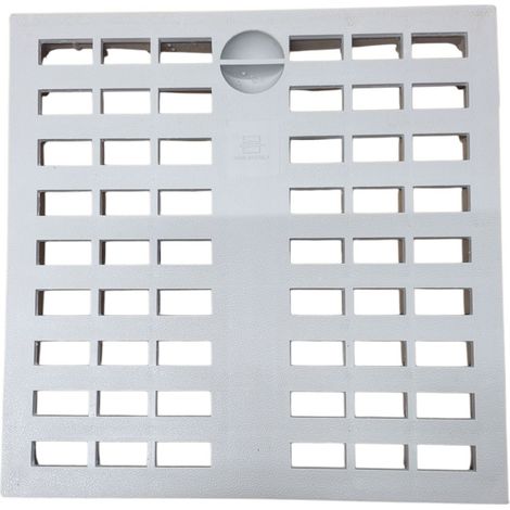 Grille piéton 28 x 28 cm pour regard évacuation d'eau – Épaisseur 2 cm sur les côtés, 3 cm au milieu – Résistance à la charge élevée – Jardiboutique (1/2)