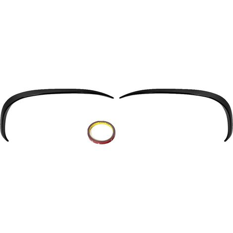 Juego de alerones para parachoques delantero, ABS de alta calidad, diseño aerodinámico, negro brillante. (1/2)