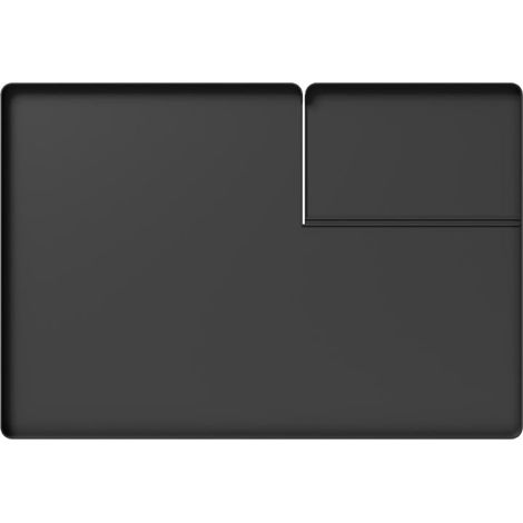 Housse de machine à laver, 66 x 45 cm, plan de travail antidérapant, en silicone, tapis de protection en silicone pour machine à laver et sèche-linge (noir)