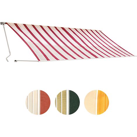 tenda da sole a barra quadra 300x200 cm - col. verde/crema