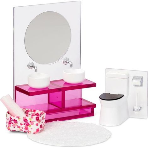 Mobili da bagno per una casa delle bambole