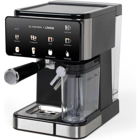Macchina per espresso LIVOO DOD222CO 20 bar thermoblock schermo tattile nera (1/5)