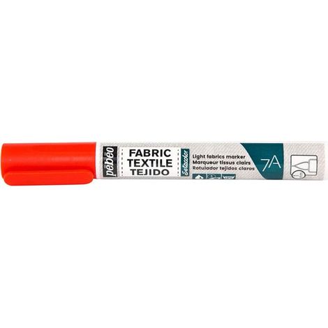 Feutre textile - PEBEO - 7A marqueur tissus clairs - Pointe pinceau fine de 1 mm - Indélébile - Opaque (1/3)