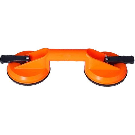 Ventouse à 2 mâchoires pour retirer le verre, poignée en plastique, patin en caoutchouc, extracteur de plaque à vide, capacité 45 kg (100 lb).