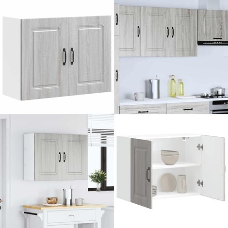 vidaXL Küchen-Hängeschrank Kalmar Grau Sonoma Holzwerkstoff (1/5)