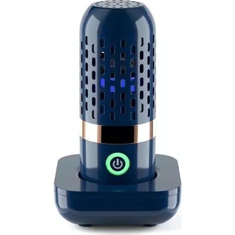Device for cleaning, sterilizing and disinfecting food, removing pesticides and hormones from food, portable, blue
