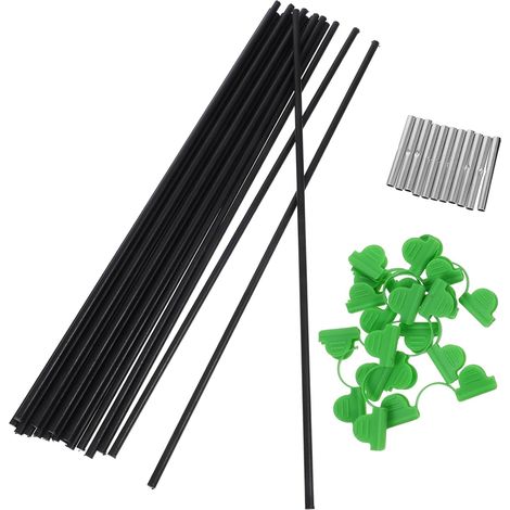 Kit D’arceaux de Tunnel de Culture sous Serrage, 1 Set en Fibre, Noir Forme Arquée, Usage Polyvalent et Résistant aux Intempéries, pour Plantes et Fleurs (1/5)