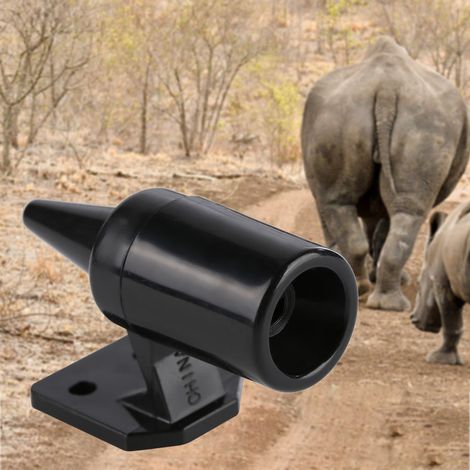 Alarme ultrasonique pour animaux avec énergie éolienne - Répulsif cerfs, serpents, chiens pour voiture (noir)