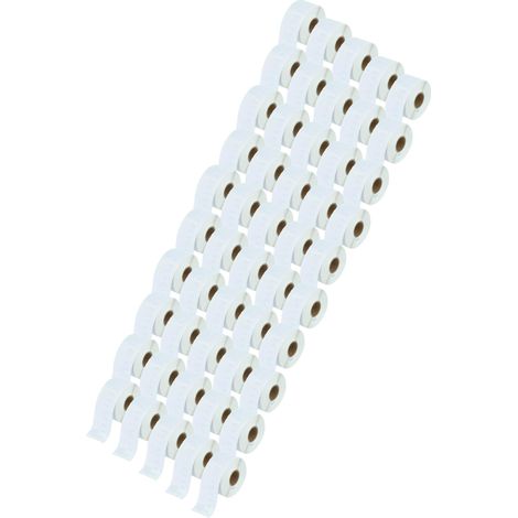vhbw 50x Label Roll 36mm x 89mm (260 Label) Replacement for Dymo 99012 for Label Maker White (1/4)