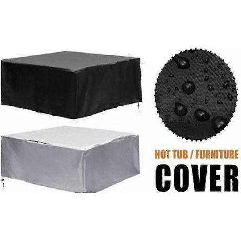Couverture carrée imperméable pour spa extérieur 244 x 244 x 90 cm (1/2)