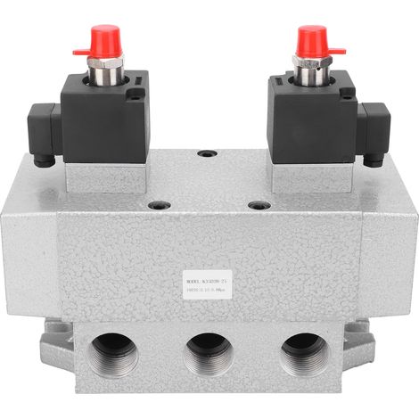 Électrovanne 5/3 double commande électrique, colonne coulissante G3/4, K35D2H-20AC110V, distributeur pneumatique 3 positions, 5 orifices, AC 110V, pour circuit d'air. (1/5)