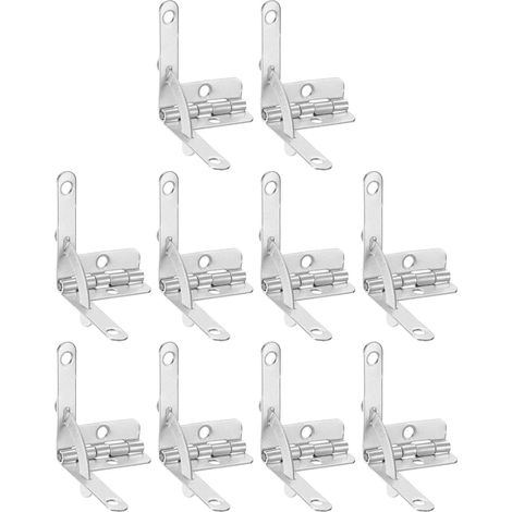 10Pcs Boîte Charnière Quadrant 22x28mm Bordeaux Nickel Argenté (1/5)