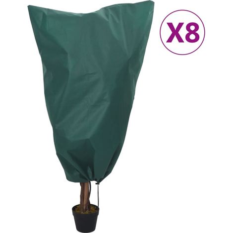 vidaXL Plant Fleece Covers with Drawstring 8 pcs 70 g/m虏 0,8x1 m (1/5)
