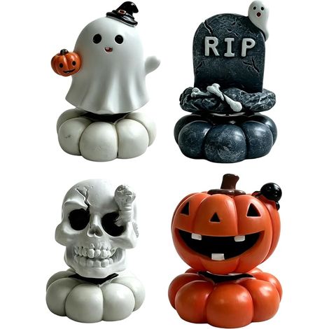 Figurine en résine tournante pour décoration de Bureau d ' Halloween, Jouet de Dessin animé, décoration de Table pour étagère, Rebord de fenêtre, Table Basse, présentation de fête