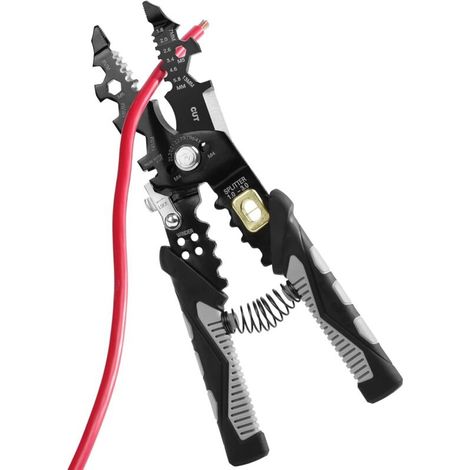 Outil Multifonction - Pince à Dénuder Multitool 25 en 1 pour Couper Sertir Séparer ou Enrouler les Câbles - Pince Multifonctions Outils et Dépannage pour Bricolage (1/4)