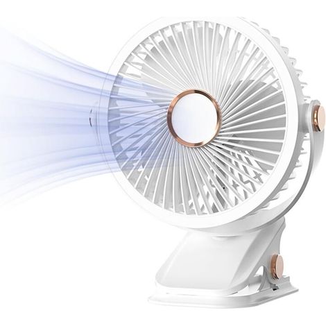 Ventilatore da tavolo silenzioso Toivize con 3 velocità – Rotazione a 360° – Motore DC senza spazzole – Ideale per ufficio, casa, campeggio e passeggino. (1/5)