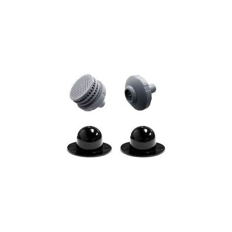 Lntyq Pool-Anschlussset, 4er-Packung mit 3,2 cm Einlassdüsen für Aufstellpools (Schwarz) (1/5)