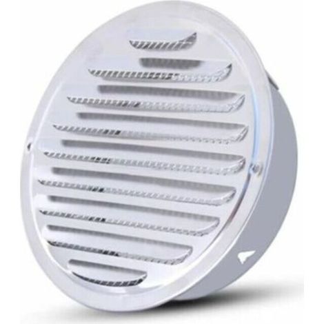Grille de ventilation monobloc - Grille de ventilation ronde, grille de ventilation en acier inoxydable avec trous, ventilation en maille, grille de ventilation ronde, diamètre 150 mm (1/4)