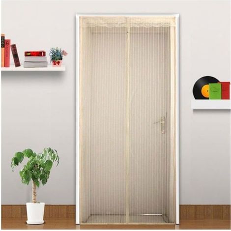 Moustiquaire porte Magnétique Rideau de Porte Antimoustique pour Salon Balcon Patio 120X220cm (1/4)
