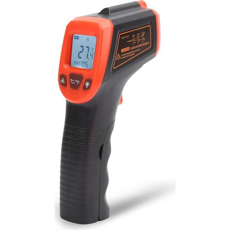 Thermomètre Infrarouge sans Contact, Thermomètre Infrarouge Numérique Haute Température, ‑50600°C/-581122°F, Pistolet Thermomètre Industriel(rouge) (1/5)