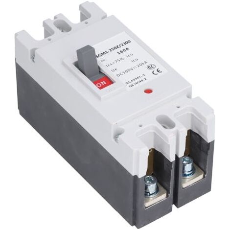 Disjoncteur CC SGM1-250Z/2300, Disjoncteur CC 500 V 160A 2P, Disjoncteurs à Boîtier Moulé en Plastique Thermodurcissable BMC Interrupteur D'énergie Solaire (1/5)