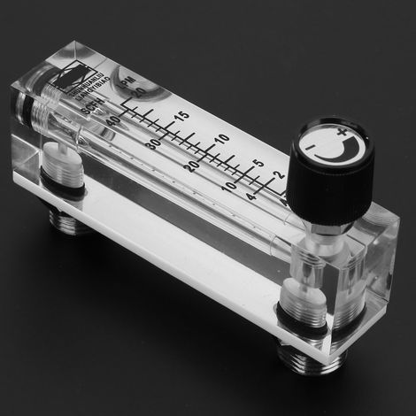 Débitmètre de gaz type panneau LZM-6T 2-20 LPM / 4-40 SCFH, filetage femelle en laiton BSP 1/4". (1/5)