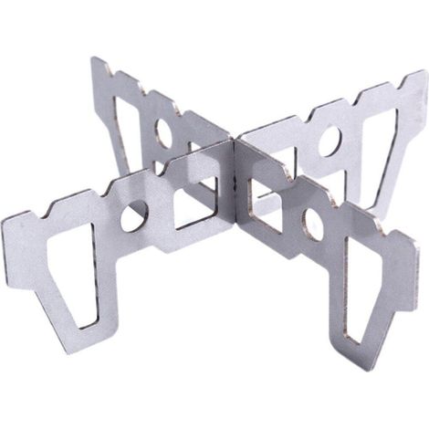 Support de réchaud extérieur en titane, support de réchaud portable en acier inoxydable, mini support en croix, support pour ustensiles de cuisine, accessoires (1/5)
